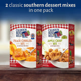 Calhoun Bend Mill Variety Bundle Mixes, Easy to Make Homemade Dessert for Apples, Peaches, Berries, Ideal for Gourmet Baking & Delights, Apple Crisp Mix 8 oz + Peach Cobbler 8 oz
