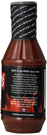 Chris' & Pitt'S Original BBQ Sauce, 18 oz