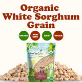 Food to Live Organic Great Plains White Sorghum Grain, 6 Pounds - Whole Ancient Groats. High Fiber. No-GMO. Raw Milo Seeds. Vegan, Kosher, Bulk