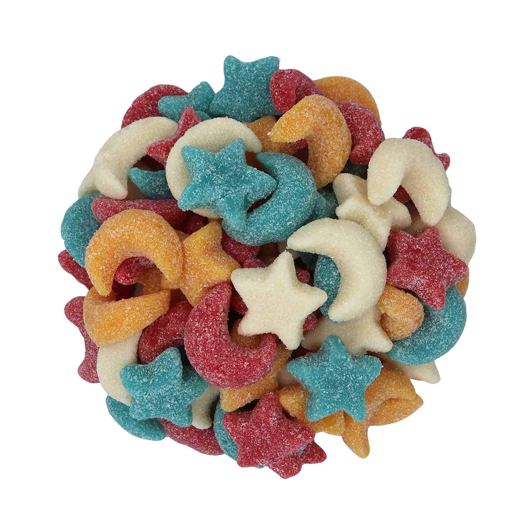 FirstChoiceCandy Gummy Glittery Sour Stars and Moons (2 LB)