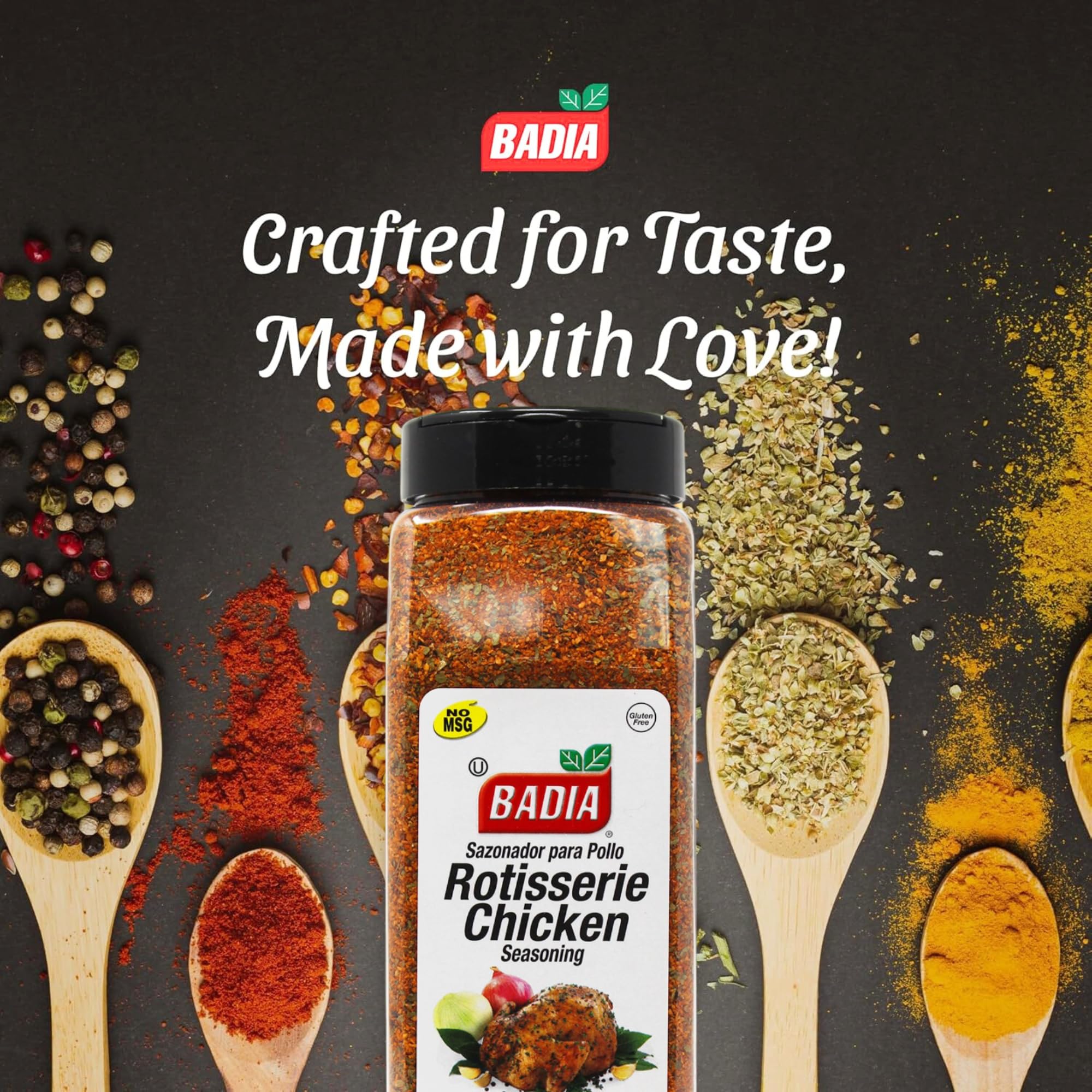 Badia Rotisserie Chicken Seasoning, 22 oz - Classic Blend for Poultry, Perfect for Roasting, Grilling & Air Frying