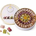 Zaitoune Turkish Delight Mix - 22 oz | Luxury Coatings of Pomegranate, Pistachio, Coconut, Kataifi & Rose | Authentic Lokum Sweet Assortment in a