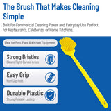 SPARTA 20" Floater Scrub Brush with Long Handle, Oil-Resistant Polyester Bristles, Multiple Trim Angles, Foam-Injected Polymer Block, Commercial