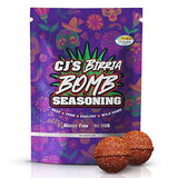 CJ’s Birria Bomb Seasoning - 2 Bombs in 8 oz Pack, MSG-Free | Authentic Mexican Spice Mix with Real Chiles & Herbs | Perfect for Birria Tacos, Ramen