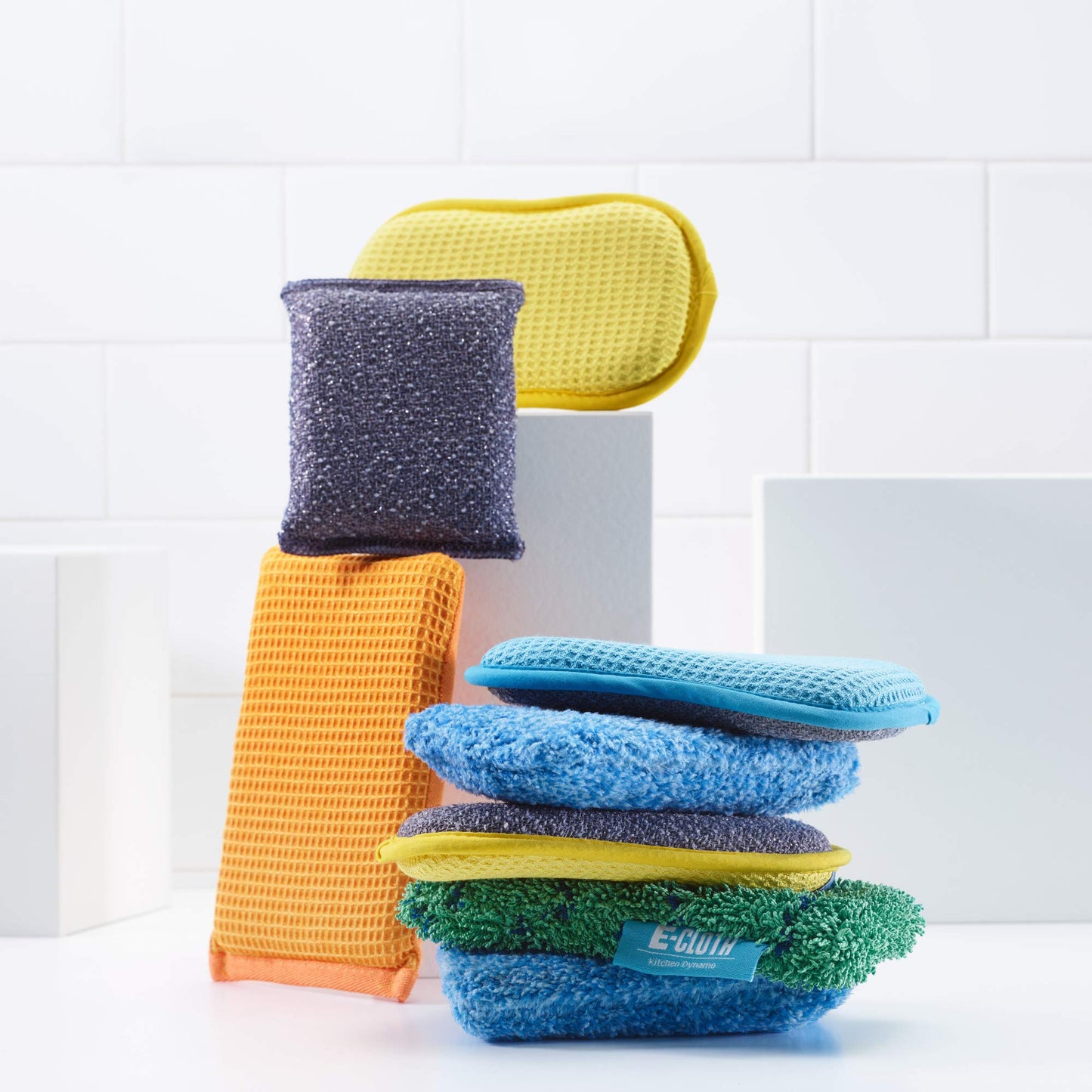 E-Cloth Kitchen Dynamo, Premium Microfiber Non-Scratch Kitchen Dish Scrubber Sponge, Ideal for Dish, Sink and Countertop Cleaning, 100 Wash Guarantee