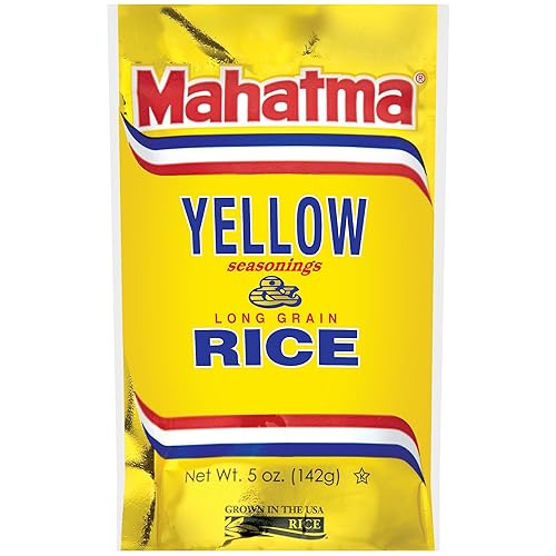 Mahatma Yellow Seasonings & Long Grain Rice, Gluten-Free, Non-GMO, Vegan, 5 oz Bag