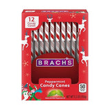 Brach's Red and White Peppermint Candy Canes, Classic Candy Canes, Christmas Candy, 5.3 oz, 12 Count