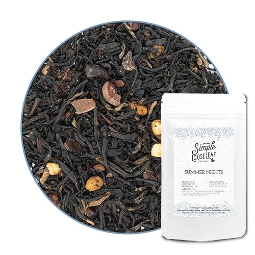 Simple Loose Leaf - Summer Nights - Premium Loose Leaf Black Tea - High Caffeine - Rich and Savory (4 Ounce)