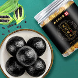 2 Bottles Black Sesame Balls,Handmade Black Sesame Snacks,Ideal for Daily Nourishment, Office Energy Snacks, and Gifts for Friends and Family