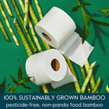 Grove Co. Bamboo Toilet Paper Tree Free & Septic Safe Bath Tissue, Ultra Soft, Durable, & Absorbent 3 Ply Sheets (1 Roll = 44.4 sq ft) Bulk Toilet