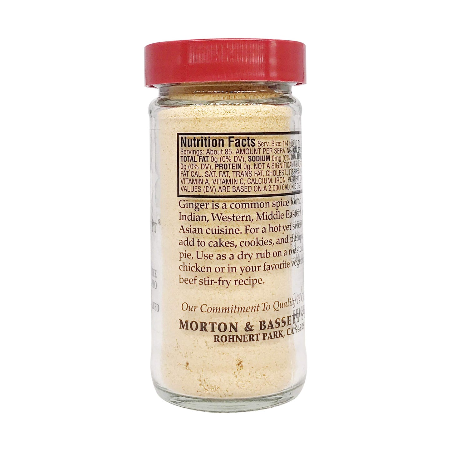 Morton & Bassett Ground Ginger, 2.1-Ounce Jars (Pack of 3)