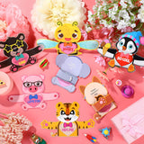 Zonon 48 Pcs Valentine's Day Candy Cards Holder Gifts Funny Exchange Treat Cards for Valentine Day Party Favor Supplies(Animal Style)
