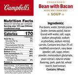 Campbell's Condensed Bean With Bacon Soup, Natural Smoke Flavoring Added, 11.25 oz Can