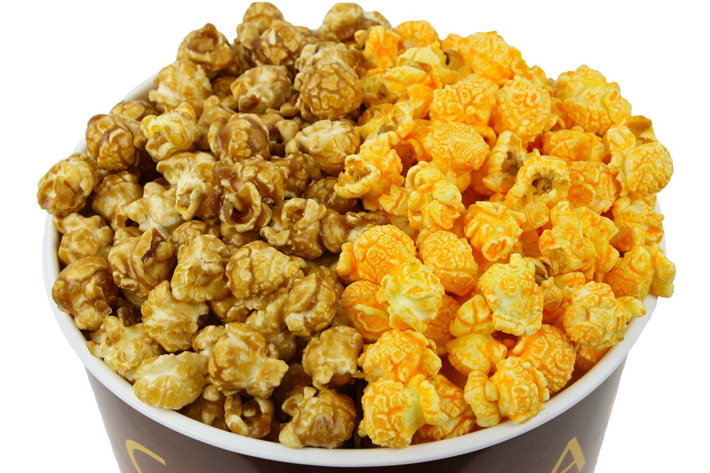 Signature Popcorn - 1-Gallon Gold Chicago Skyline Reusable Bucket Tin, Half Caramel and Half Cheddar Gourmet Popcorn, Gluten-Free Snack, Holiday