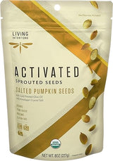 Living Intentions Organic Sprouted Pumpkin Seeds: Salted - NonGMO - Gluten Free - Vegan -Kosher - Paleo - 8 Ounce Unit