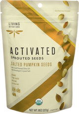 Living Intentions Organic Sprouted Pumpkin Seeds: Salted - NonGMO - Gluten Free - Vegan -Kosher - Paleo - 8 Ounce Unit