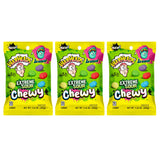 WARHEADS® Extreme Sour Chewy Candy - 7.25 oz Peg Bag - ZHC Collaboration - Assorted Flavors (Watermelon, Lemon, Blue Raspberry, Green Apple, Black