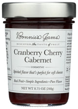 BONNIES JAMS Jam Cranberry Cherry Cabernet, 8.75 OZ