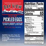 Bay View Pickled Eggs, No Artificial Ingredients, Gluten Free, 0g Sugar, 6g Protein, Fresh Grade A Eggs, Boiled and Peeled (16oz, Red Hot)