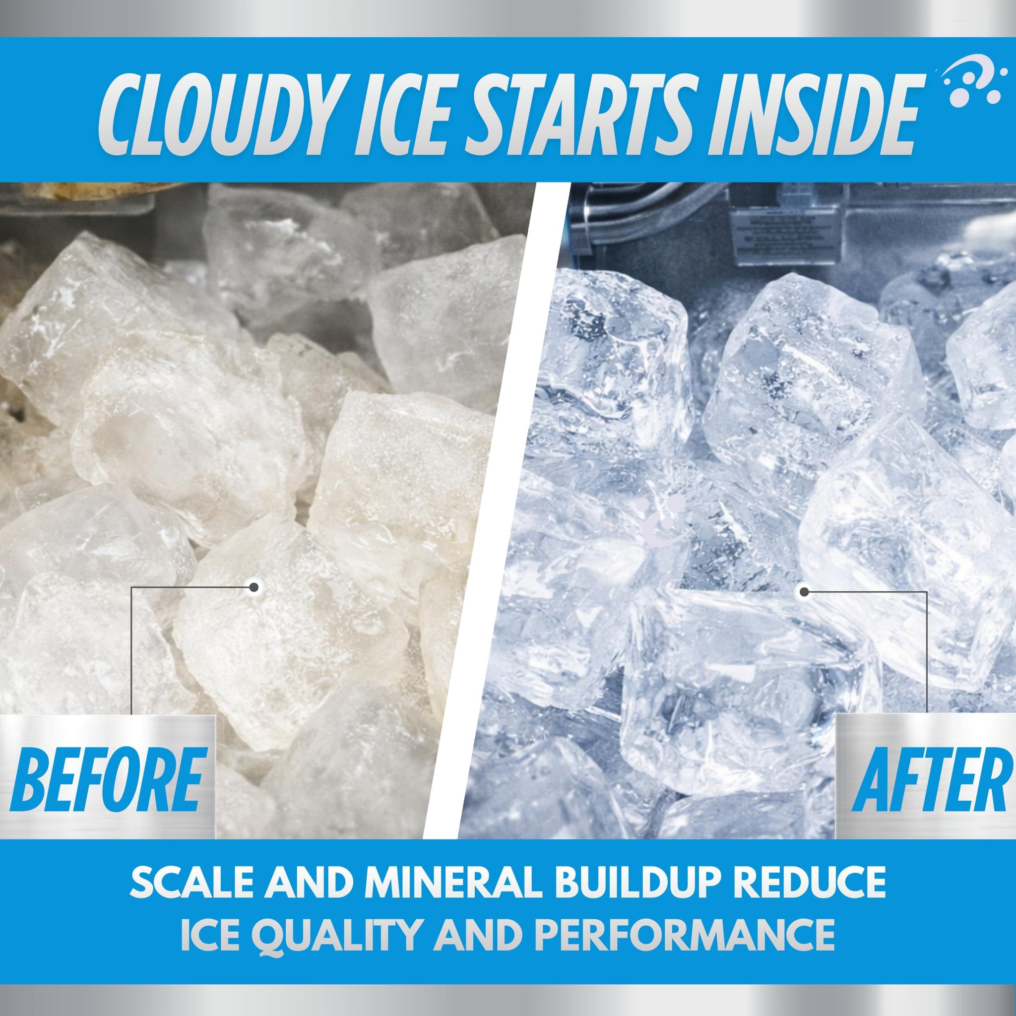 Oh Yuk Ice Machine Cleaner Descaler - Scale & Buildup Remover, Nickel-Safe Ice Maker Cleaning Solution, Compatible with GE nugget, Igloo & All
