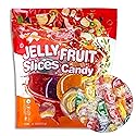Fruit Slices, Assorted Flavors Jelly Candy, Individually Wrapped, Bulk Pack 2 Pounds - Christmas Candy