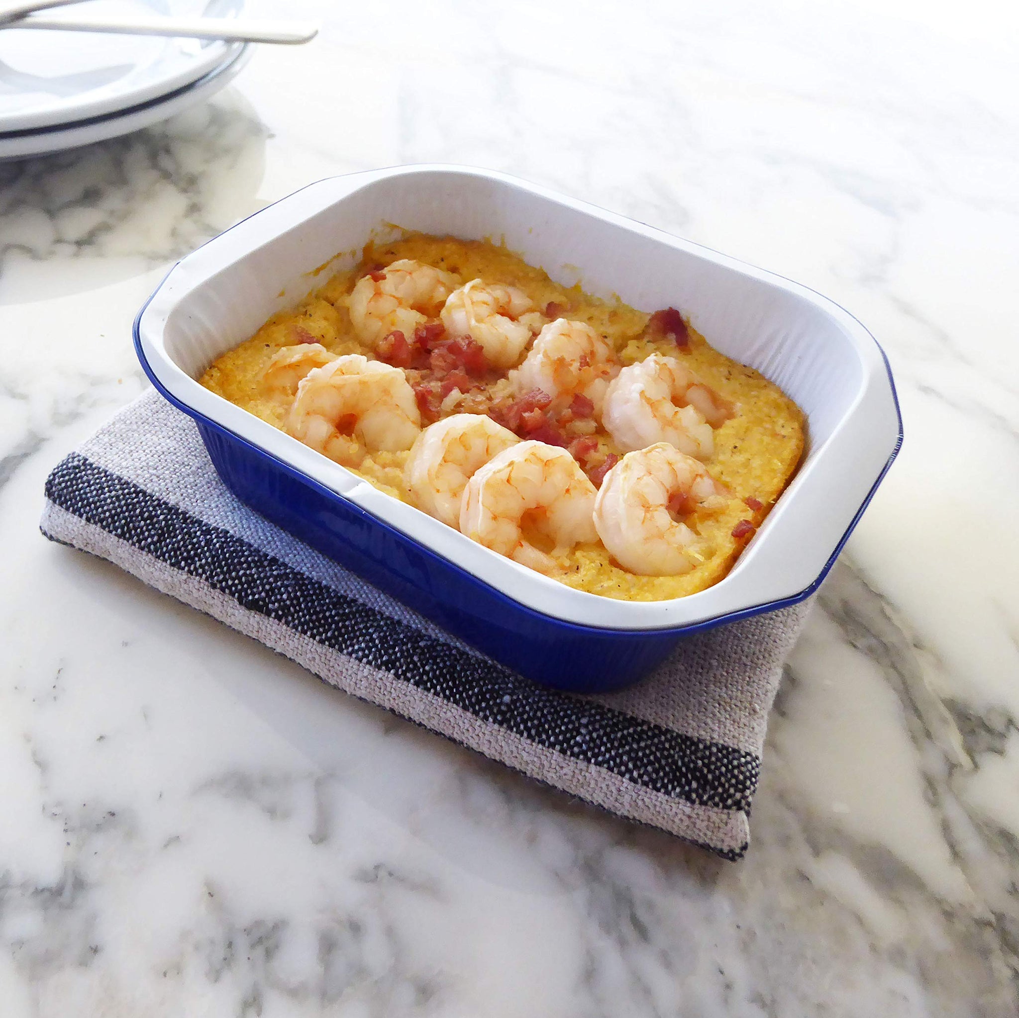 Lobster Gram Four 8.5 oz. Shrimp and Grits Trays, 2.13 Pound (Pack of 1)