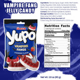 Ceres Gourmet Vampire Teeth Gummy Bulk Candy 24 Pack (2.82 oz Each) Individual Packets, Strawberry Flavored Chewy Dracula Gummies, Big Size Gummi