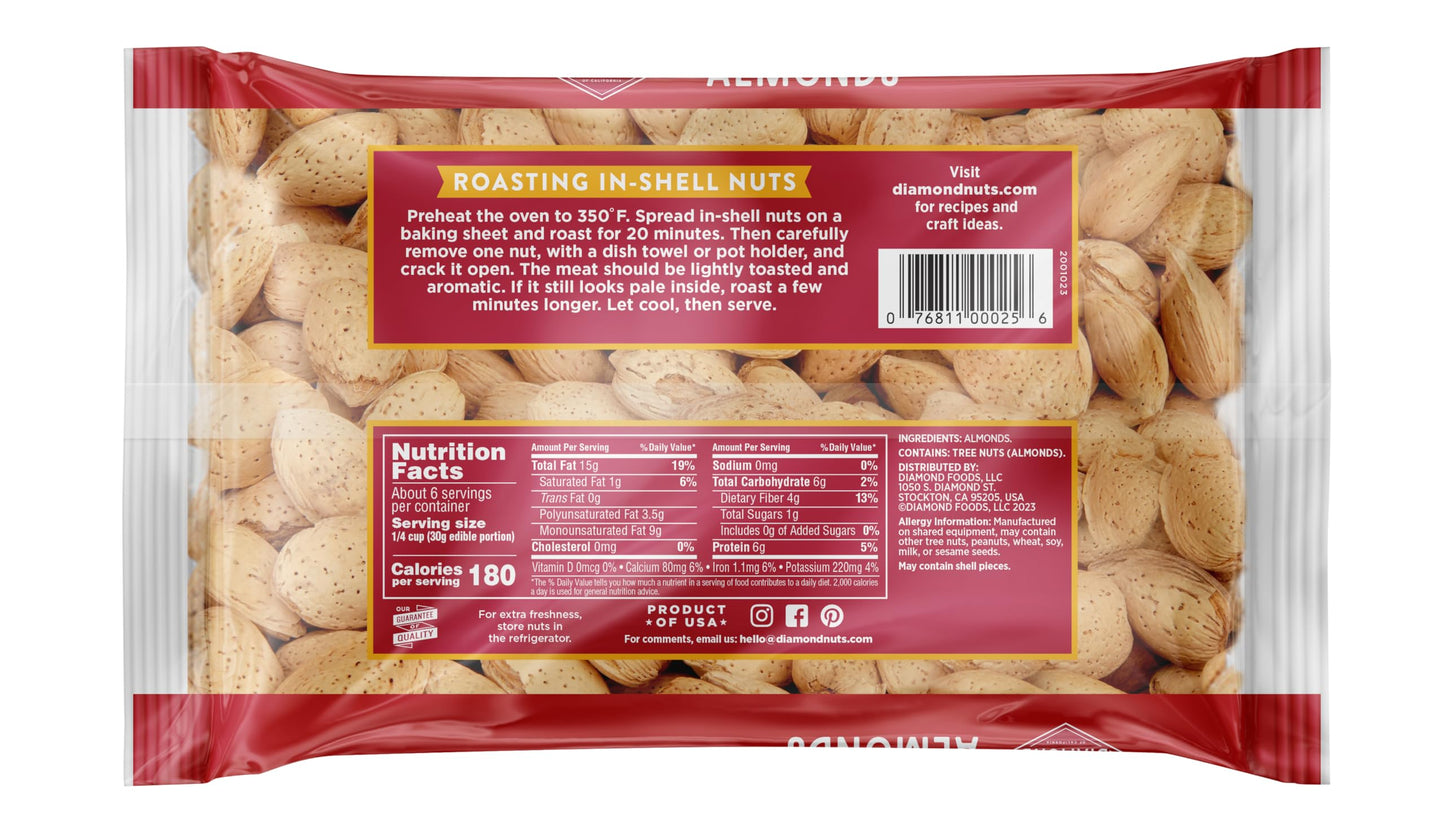 Diamond of California In-Shell Peerless Almonds, 16.0 oz Bag