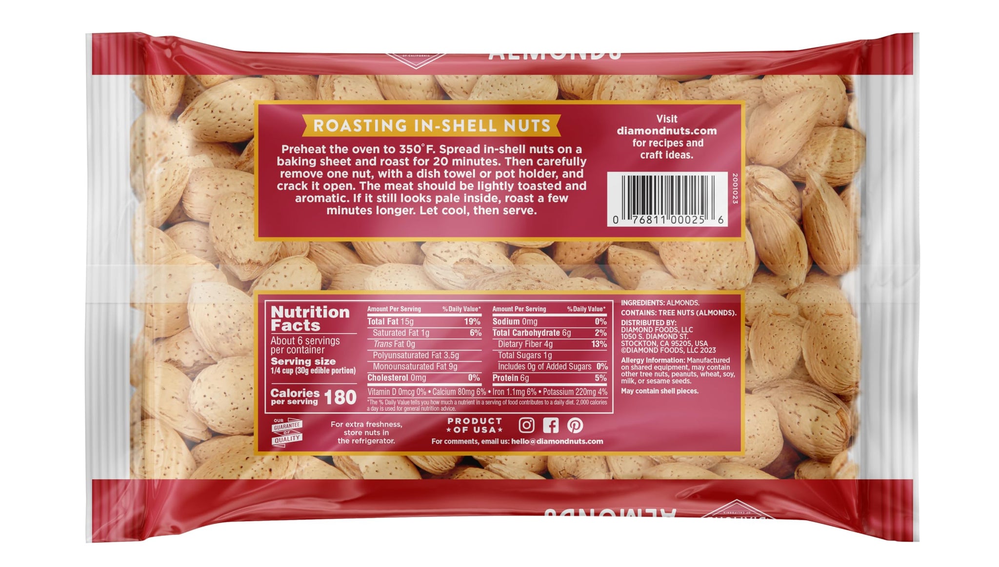 Diamond of California In-Shell Peerless Almonds, 16.0 oz Bag