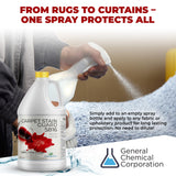 General Chemical Stain Shield Spray - Safe Fabric Protector Spritz and Stain Guard 5816 for Upholstery, Carpets, Rugs, Drapes & More - Impermeable