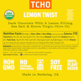 TCHO Lemon Twist Chocolate Bar (3 Pack) | 67% Dark Chocolate Shell with Lemon & Oat-Milk White Chocolate Filling | Plant-Based Organic & Fair Trade |