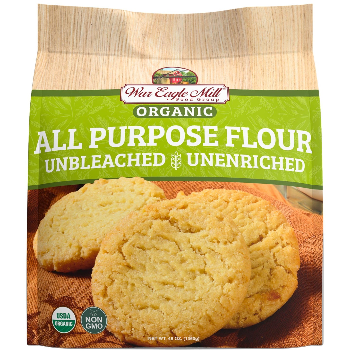 War Eagle Mill Organic Unbleached Unenriched All Purpose Flour, 48 oz (2 Pack)
