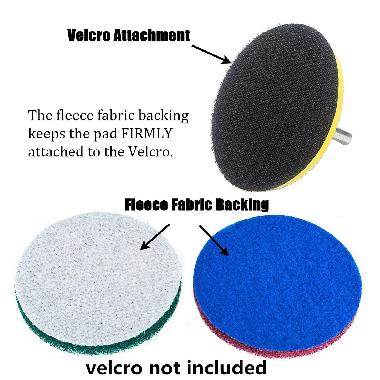 20 Pieces Scrub Pads Drill Power Brush Tile Scrubber Scouring Pads Cleaning Kit Including 2 Kinds of Abrasive Buffing Pads Replacement for Home