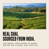 Kolkata Chai - Decaf Chai Tea Bag, 15 Count, Premium Assam Black Tea and Spices, Compostable Tea Bags, Vegan, All Natural