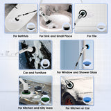 Electric Spin Scrubber for Cleaning, Cordless Power Scrubber with Long Handle, 10 Replaceable Brush Heads, 2-Speed, IPX7 Waterproof for Bathroom