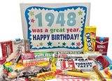 RETRO CANDY YUM ~ 1948 78th Birthday Gift Box Nostalgic Candy Mix from Childhood for 78 Year Old Man or Woman Born 1948