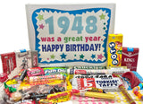 RETRO CANDY YUM ~ 1948 78th Birthday Gift Box Nostalgic Candy Mix from Childhood for 78 Year Old Man or Woman Born 1948