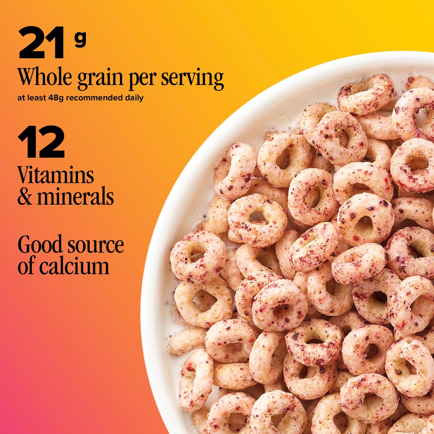 Very Berry Cheerios, Heart Healthy Gluten Free Breakfast Cereal, Made with Whole Grain Oats, Family Size, 18.6 oz