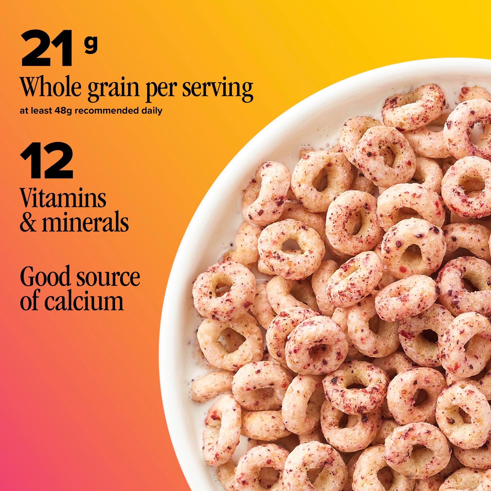 Very Berry Cheerios, Heart Healthy Gluten Free Breakfast Cereal, Made with Whole Grain Oats, Family Size, 18.6 oz