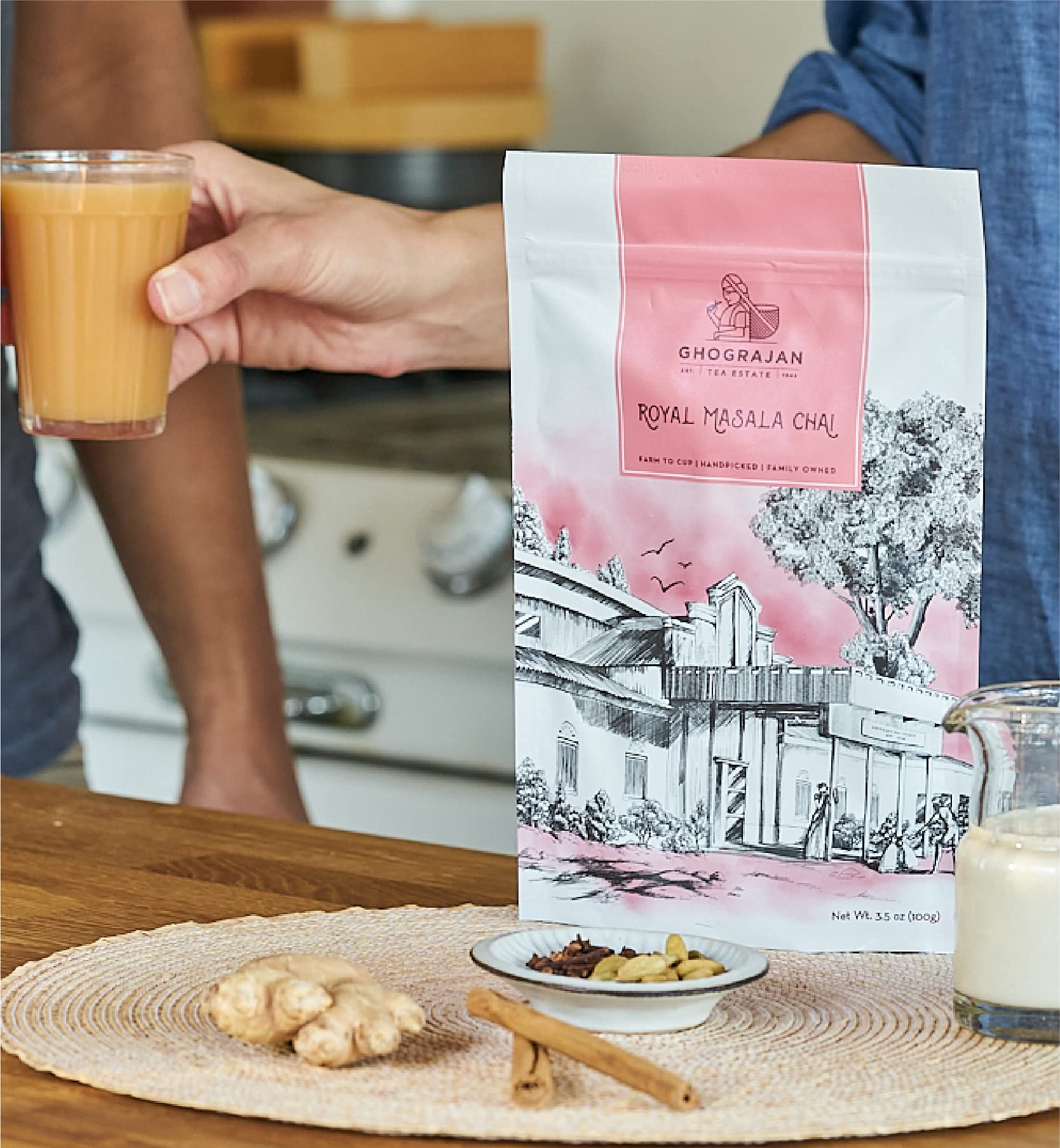 Loose Leaf Chai Tea (200+ Cups) - Fresh Harvest - Assam CTC Black Tea Blended with Cinnamon, Cloves, Ginger and Cardamom - Direct from Our
