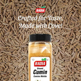 Badia Ground Cumin, 16 oz - Comino Powder for Authentic Aromatic Flavor in Cooking, Baking & Seasoning