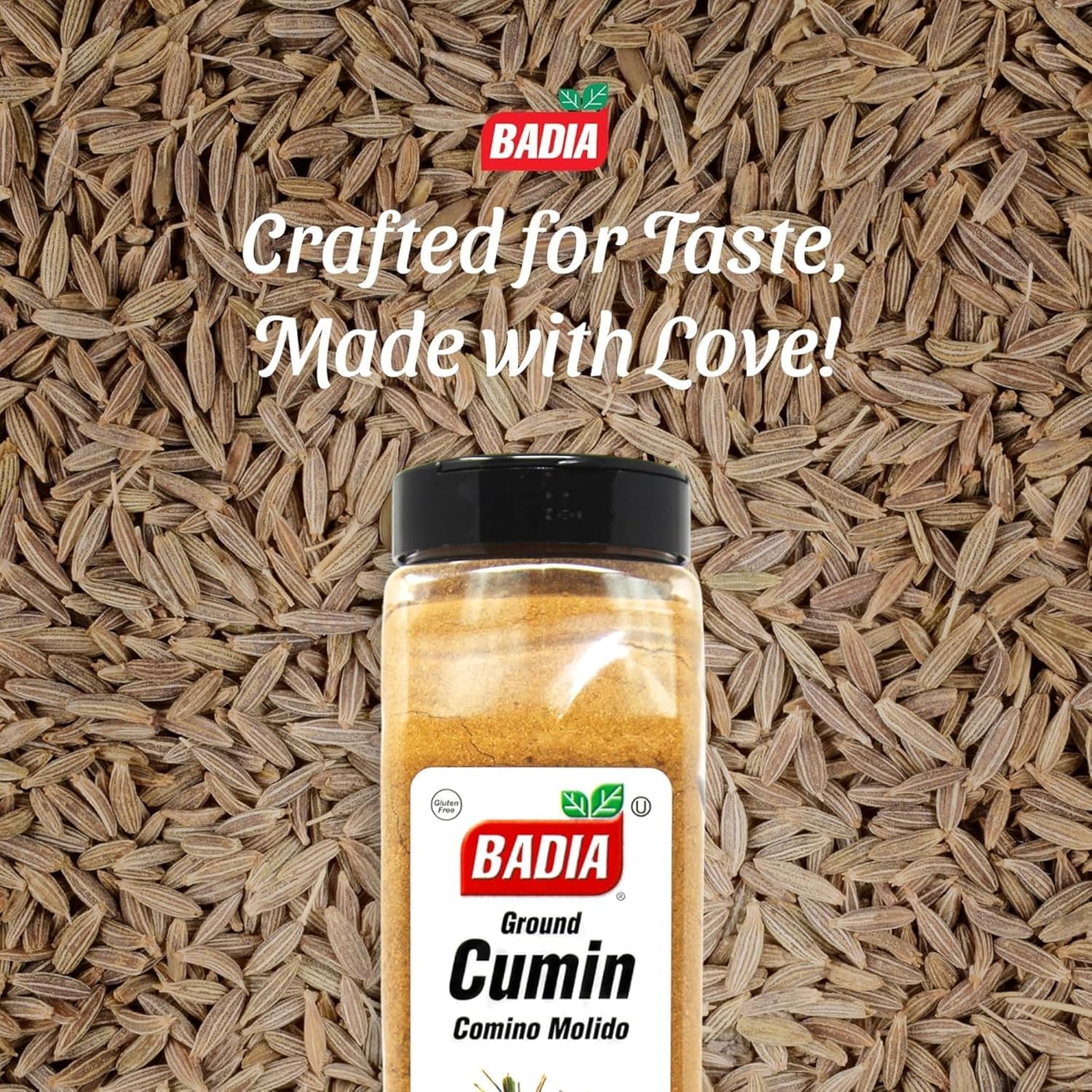 Badia Ground Cumin, 16 oz - Comino Powder for Authentic Aromatic Flavor in Cooking, Baking & Seasoning