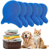 6 PCS Pet Hair Remover for Laundry- Effectively Removes Fur, Lint & Dander - Reusable, Eco- Friendly Laundry Pet Hair Catcher - Gentle Washing (Blue)