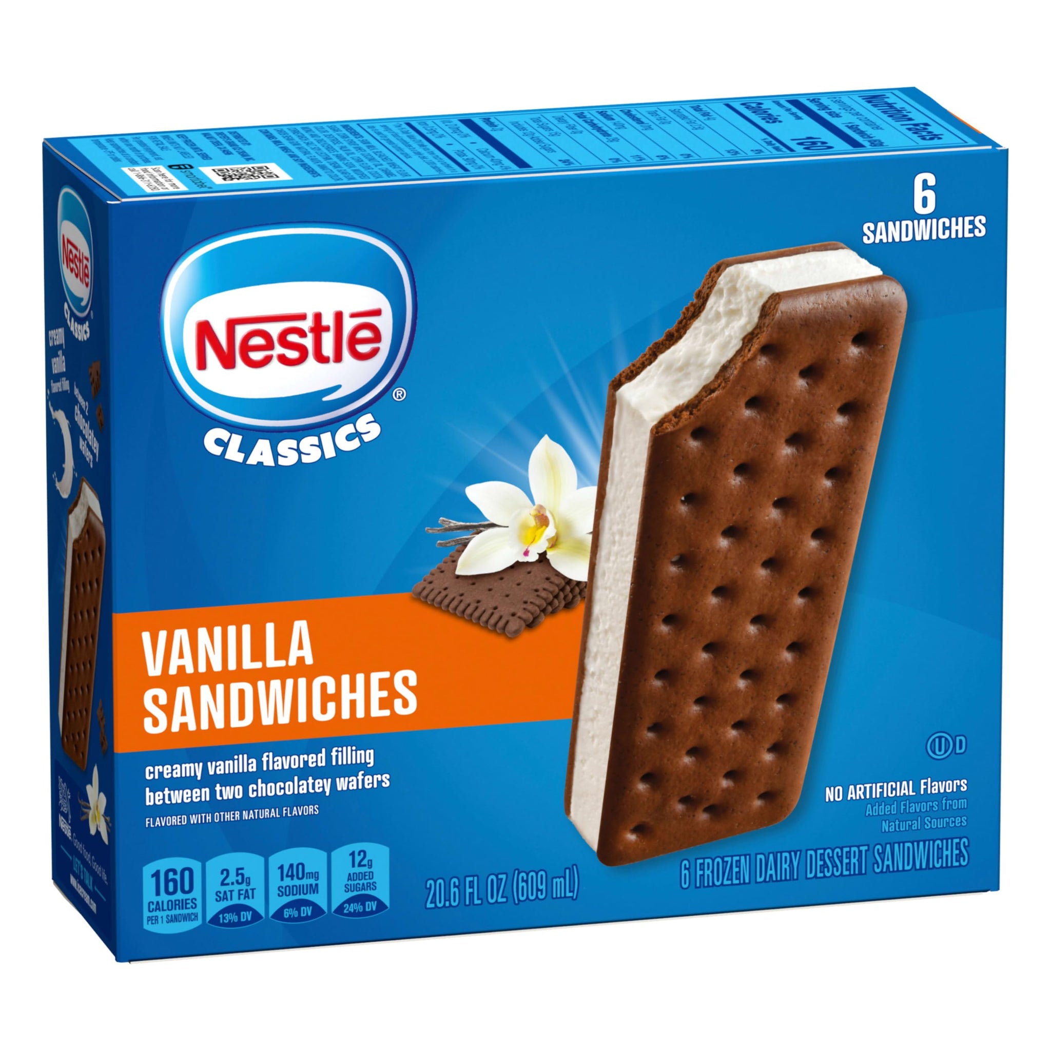 Nestle, Vanilla Ice Cream Sandwiches, 6 Count (Frozen)