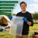 Sozmxxne 10-Pack Heavy Duty Oven Rack Cleaning Bags,19.7 * 27.5 inch?No Scrub Reusable Leak-Proof Soaking Bags for Grill Grates?Universal Fit for Oven
