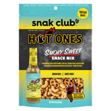 Snak Club x Hot Ones Snack Mix, Smoky Sweet, Spicy Snacks with Peanuts, Pretzels, Sesame Sticks, Toasted Corn, Cashews, Inspired by Hot Ones, Vegan