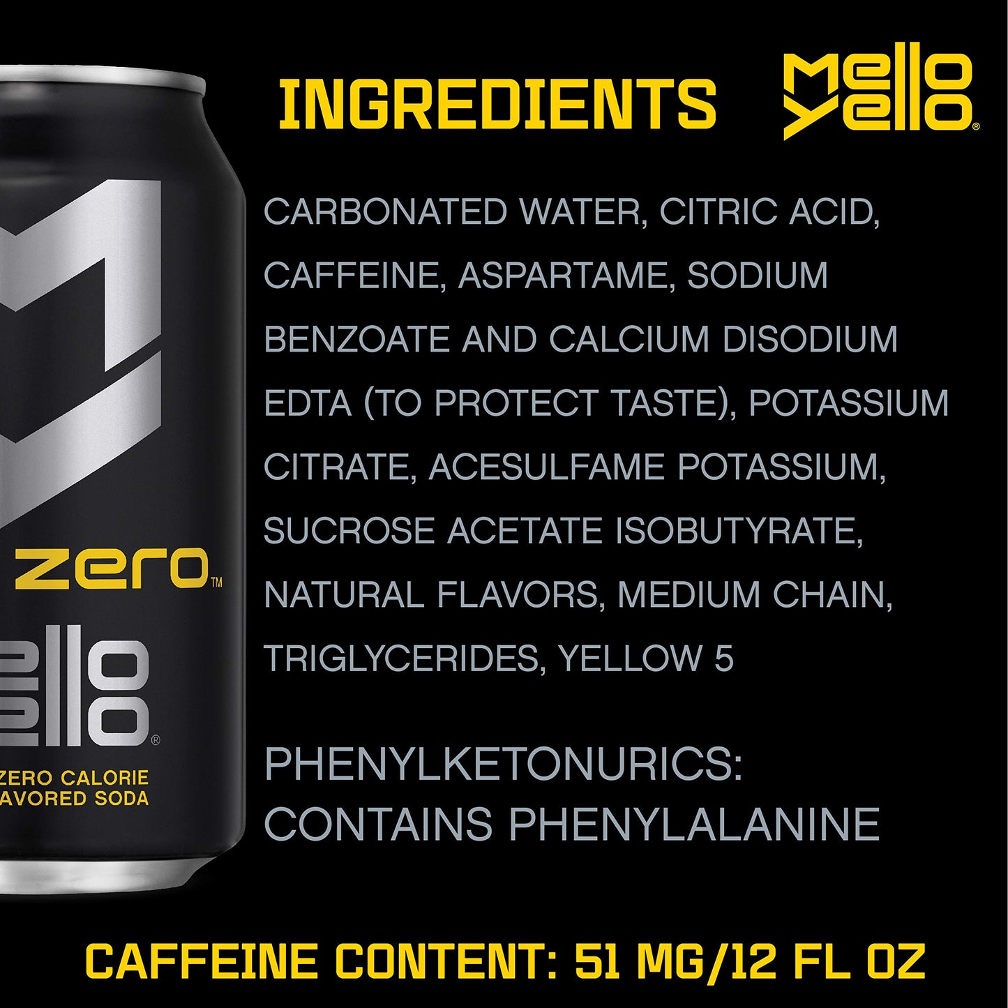 Mello Yello Fridge Pack Bundle, Zero Calorie Citrus Falvoured, 12 Fl Oz (Pack of 36)