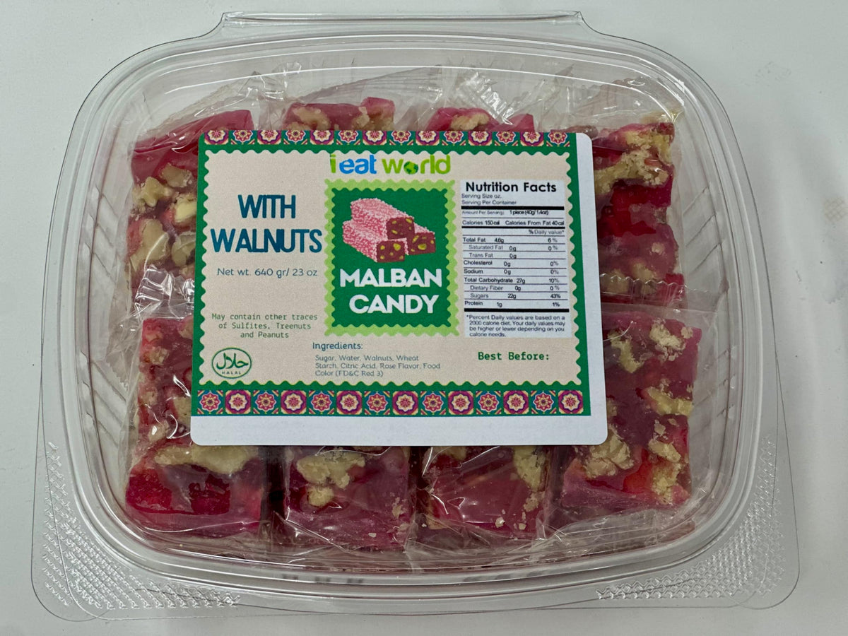 IEATWORLD Premium Malban & Nougat Candy Assortment - 12 Varieties of Nut & Fruit Flavors | Authentic Middle Eastern Halal Sweets, Perfect for Gifting