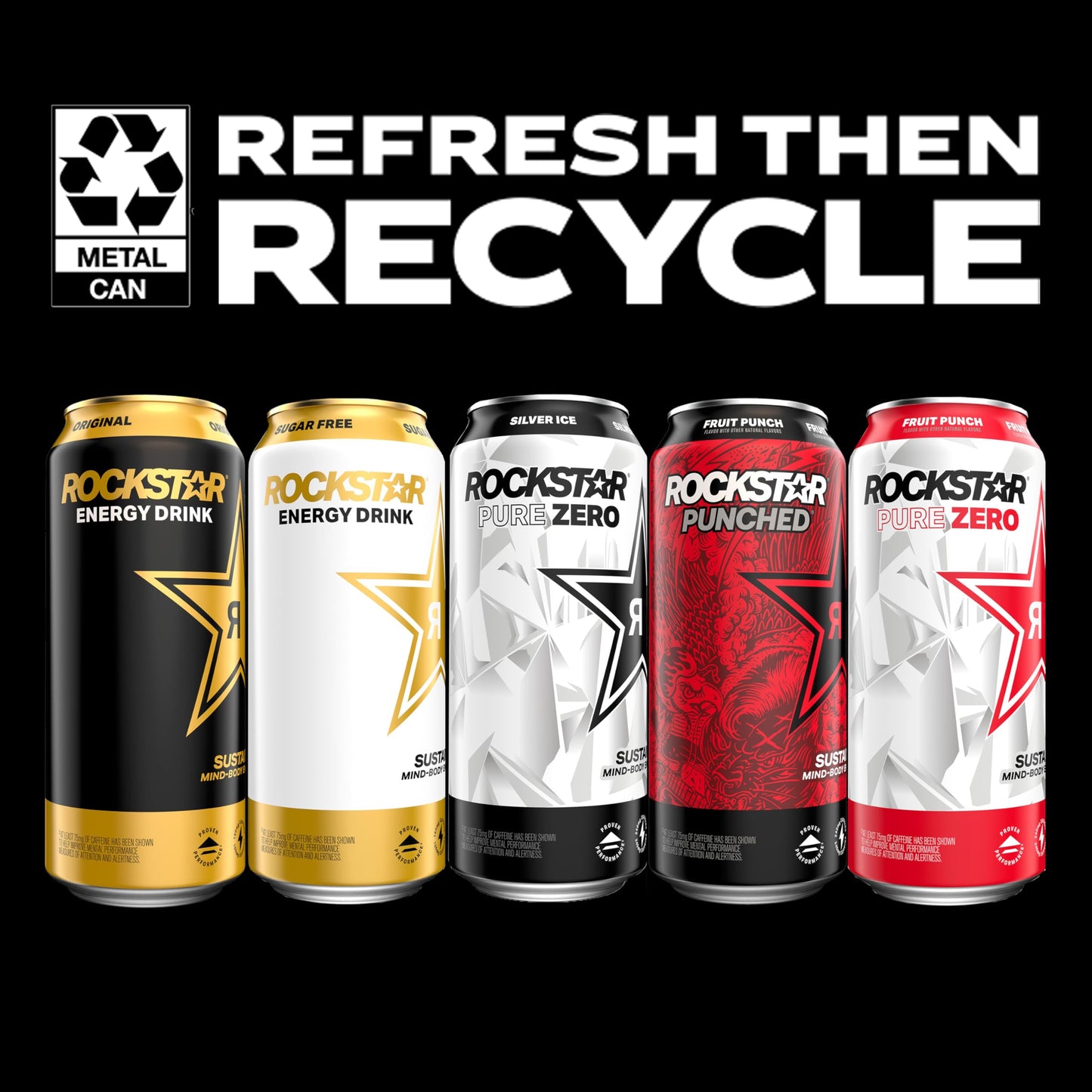 Rockstar Energy Drink, Sugar Free, 16 Fl Oz Can