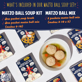 The Matzo Project Matzo Ball Soup Mix Kit, Natural Vegetarian Matzo Ball Mix, No MSG, Nut Free, 4.5oz Boxes, Kosher but NOT Kosher for Passover
